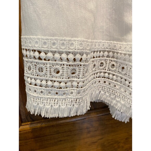 Boho Lace Trim Shorts Plus Sz  XL White Wide Elastic Waist Bohemian
Hippie Gypsy - Picture 3 of 12
